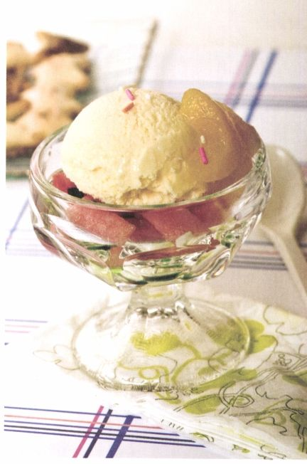 西瓜黄桃冰淇淋